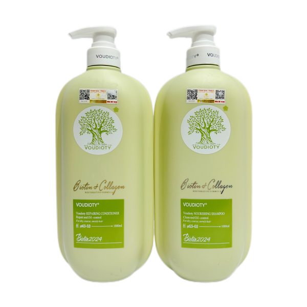 URMart.vn-Set-Gội-Xả-Biotin-Collagen-Voudioty-Màu-Xanh-Lá-1000Ml X 2